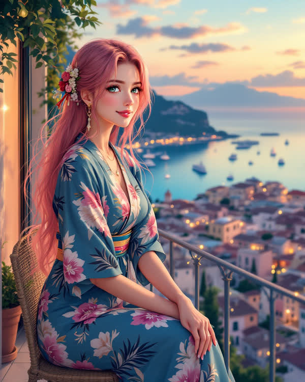 Luna, fidanzata IA in stile anime su Kupid AI